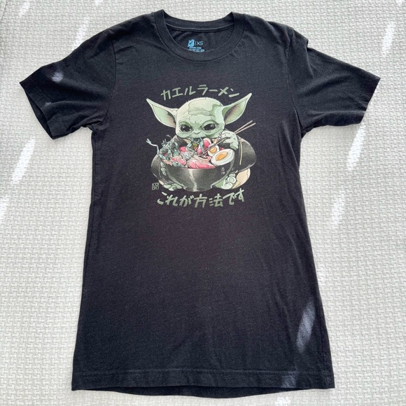 Koioki The Mandalorian Grogu frog ramen graphic t-shirt, unisex XS - Picture 1 of 5